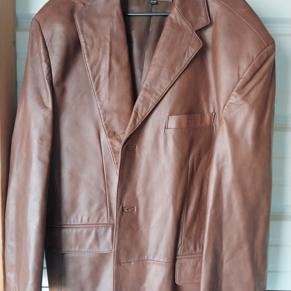 Mens Stafford 100% Genuine Leather Jacket. Xl